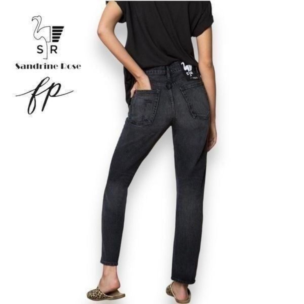 Sandrine Rose‎ x Free People Jeans Womens Size 27 Straight Leg Destroyed Rain